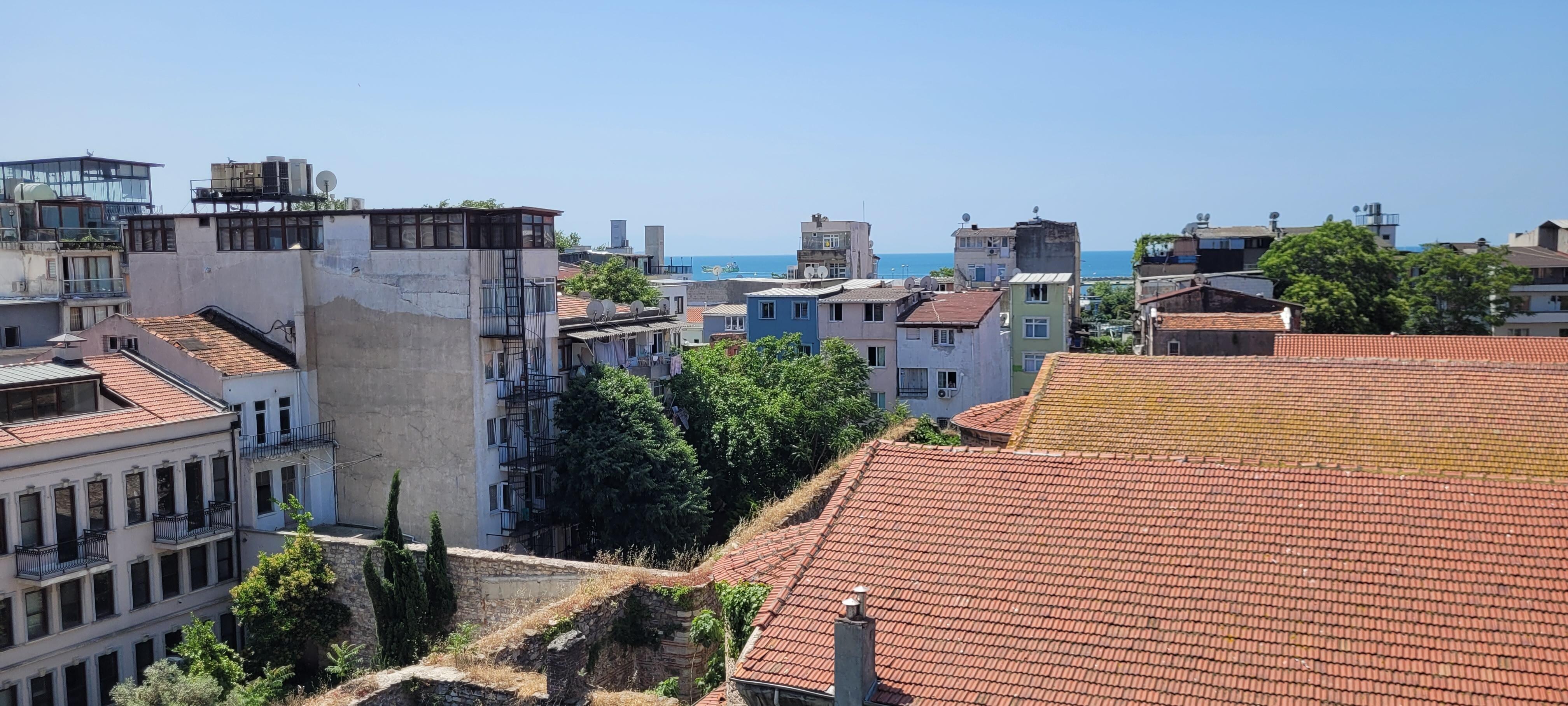 The view of the coast from the terrace 