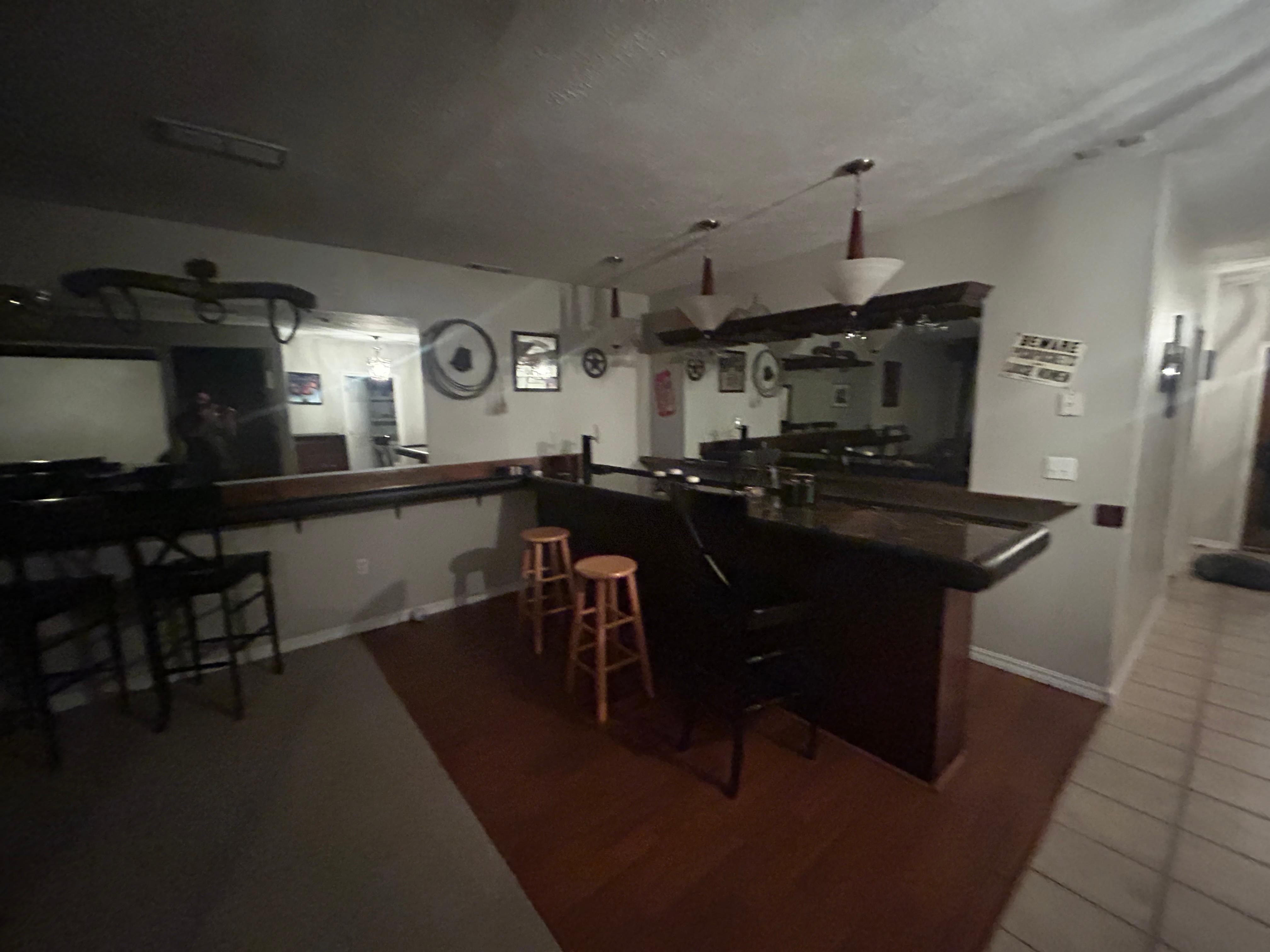 Relaxed at the bar and played cards