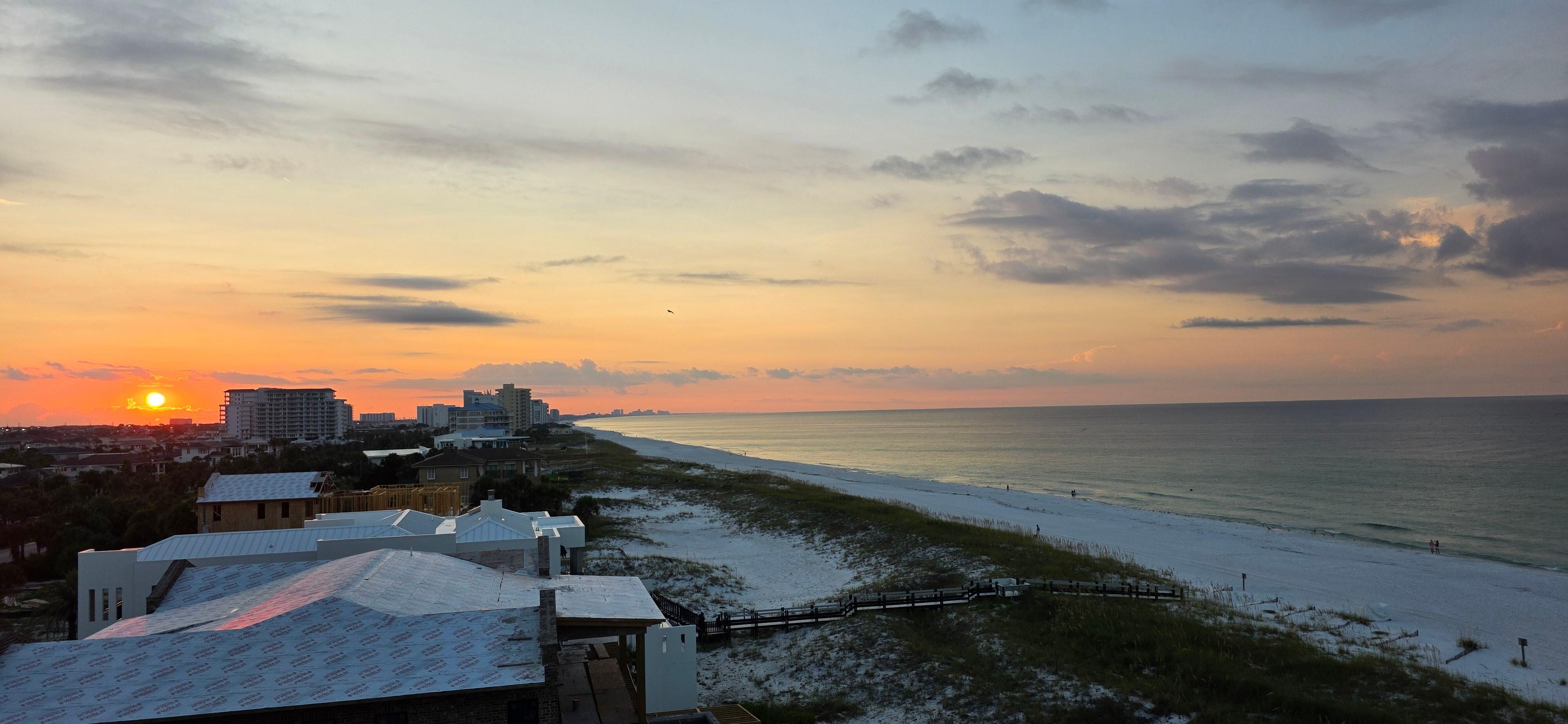 Sunrise from balcony in August