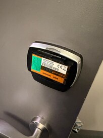 No cover on door key pad