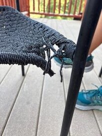 Some furniture was broken and wiggly.