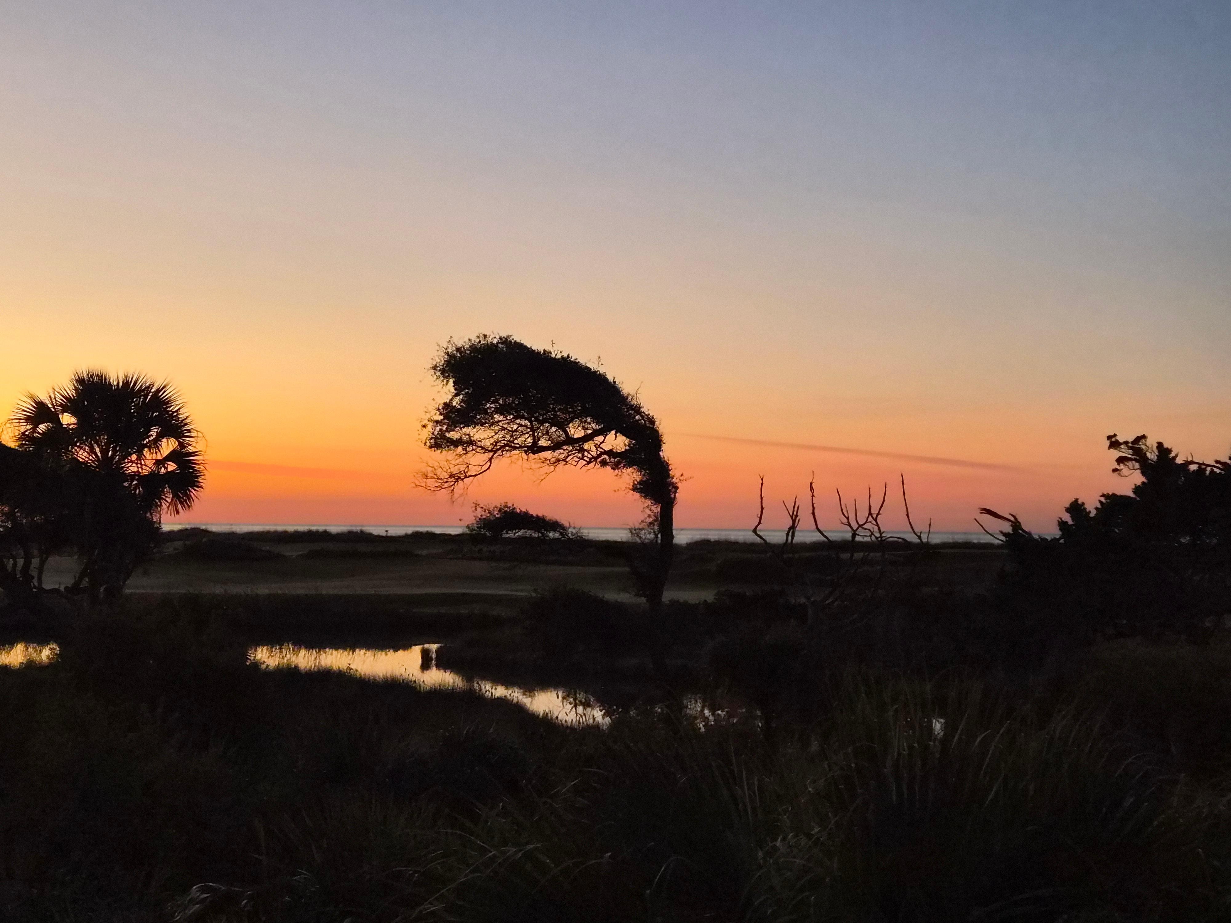 Sunrise over the Kiawah Ocean Course.