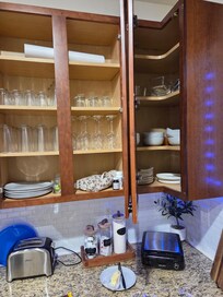 New plates, glasses and such. They got new stuff for here. Not just hand me downs from their house or a garage sale. Nice stuff.