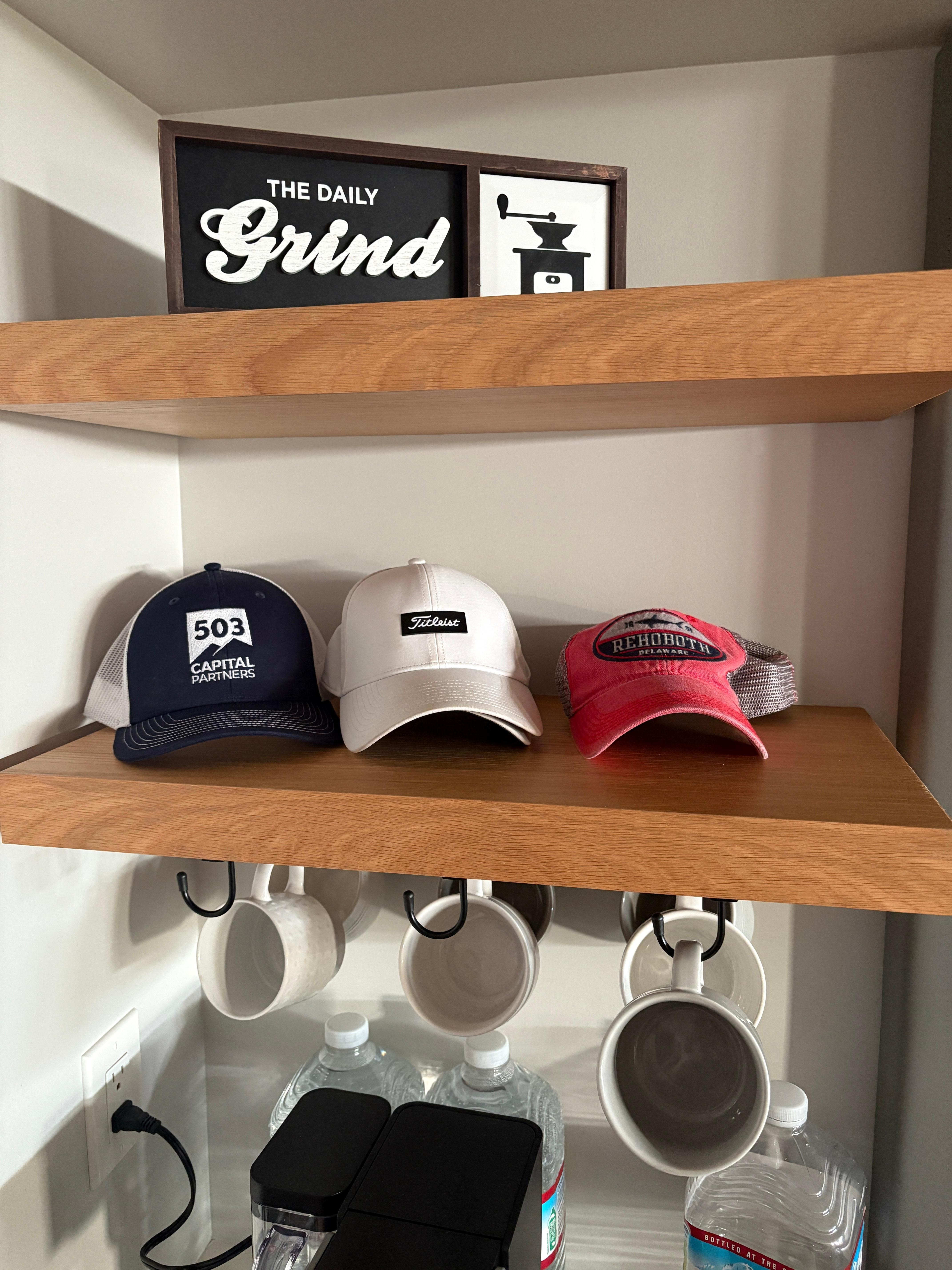 Hats were ours, but the coffee station was key! 