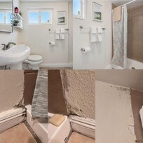 What the bathroom a was supposed to look like and what it actually was