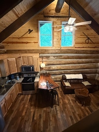 View of the downstairs from steps