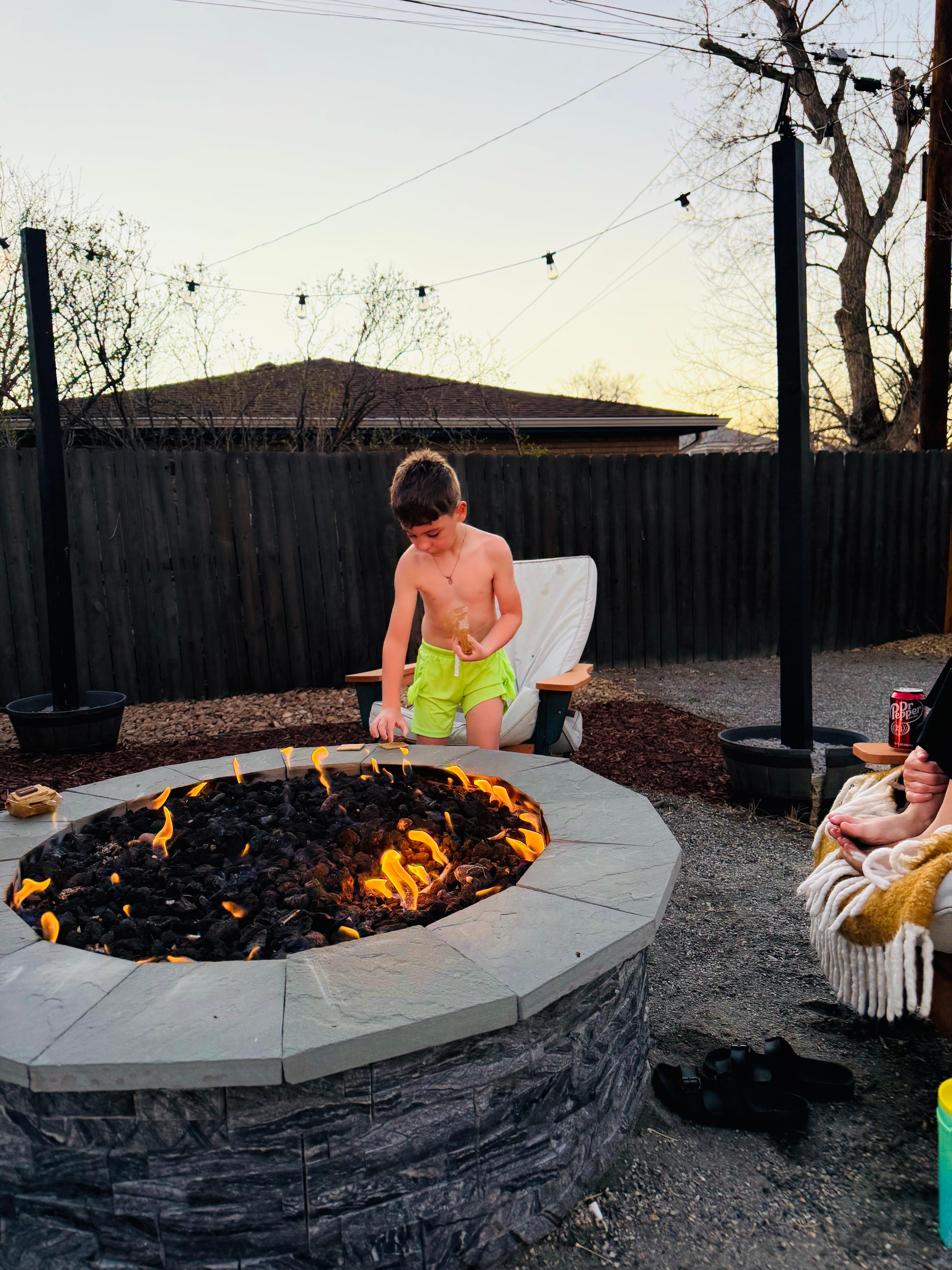 The fire pit was a big hit with making smores 