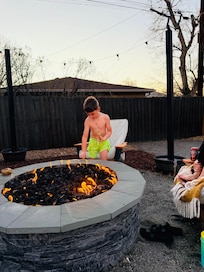 The fire pit was a big hit with making smores