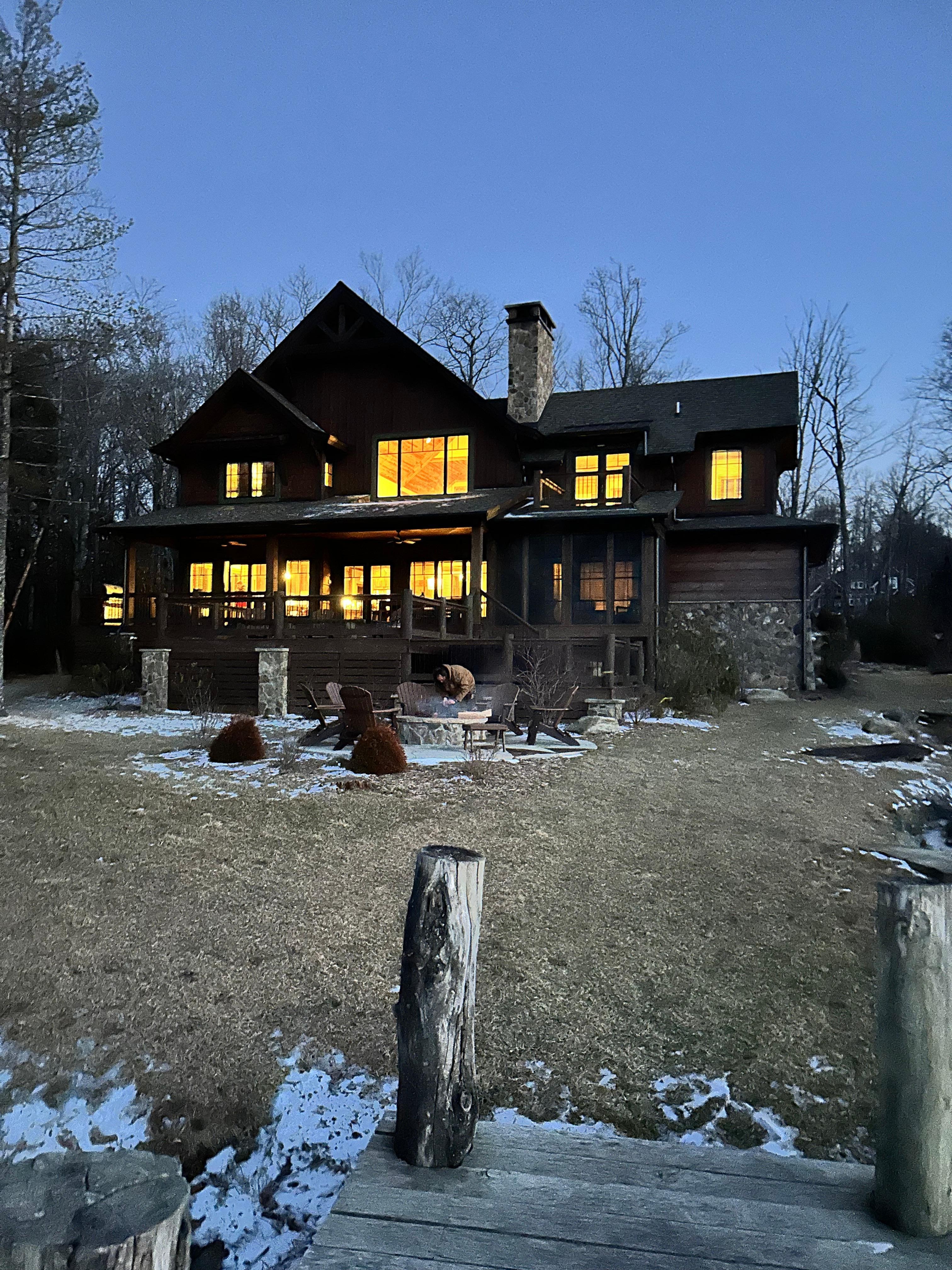 Back of the house from the dock