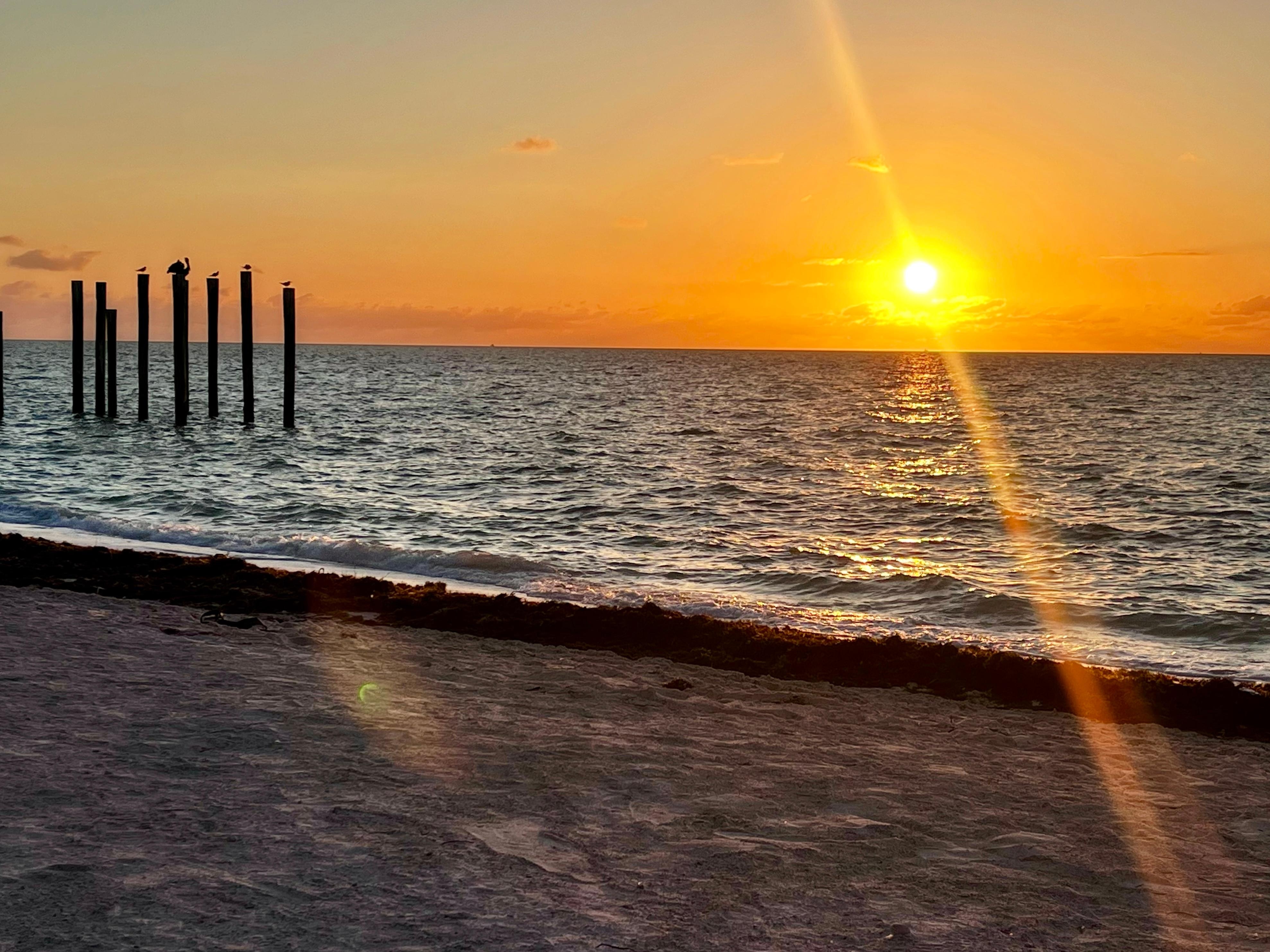 Sunrise from the hotel beach.