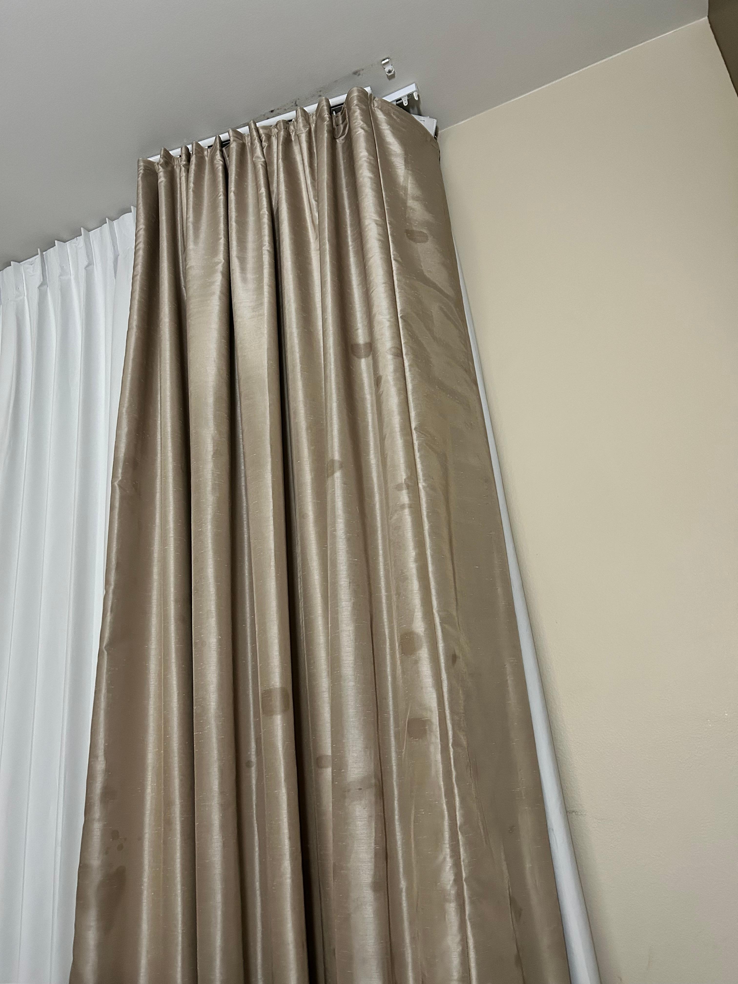 Big nasty spots all over curtains..gross!