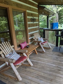 Front porch of cabin