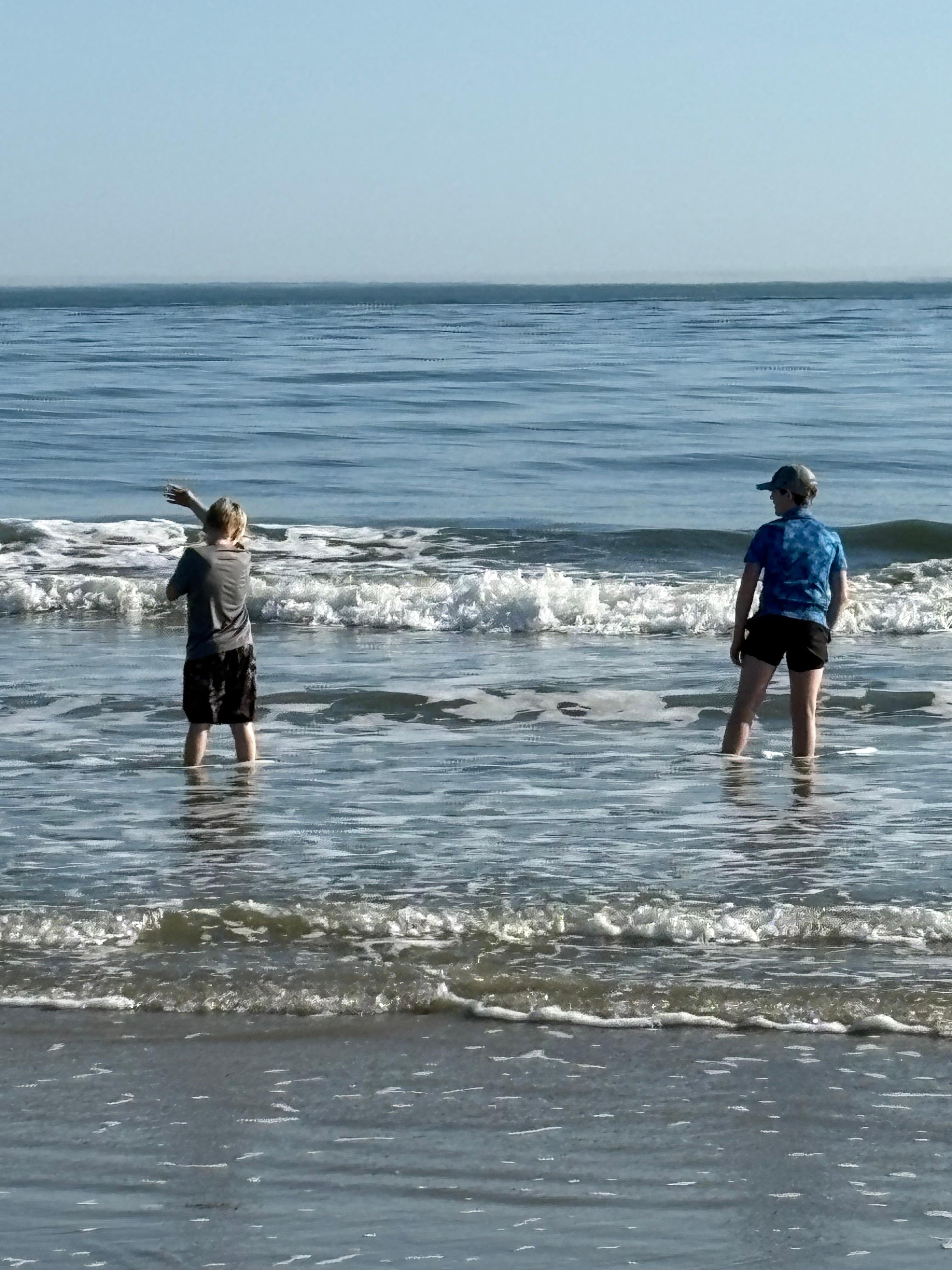 of course boys and the ocean never gets too cold!