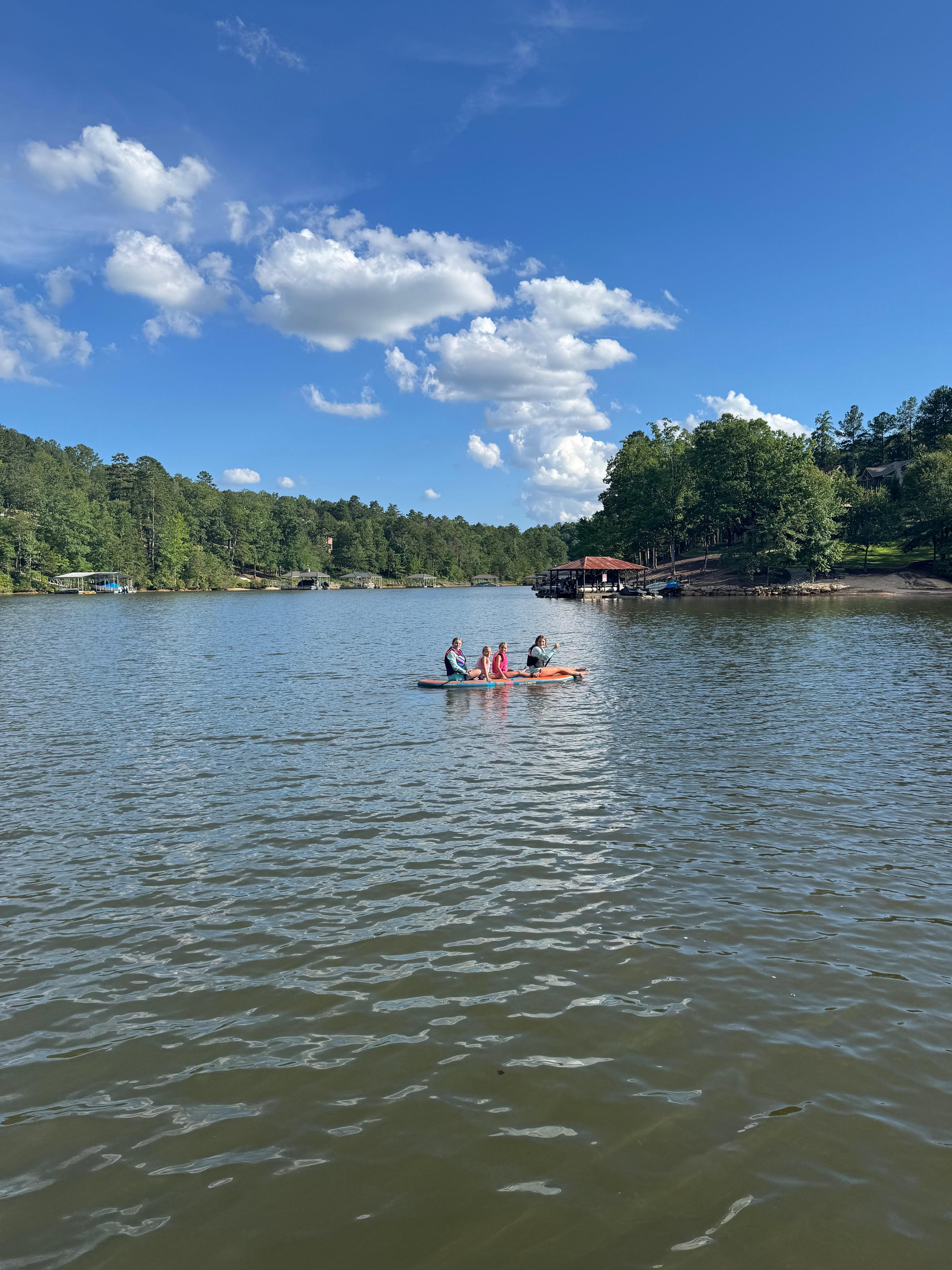 Kids had a blast on the water toys!