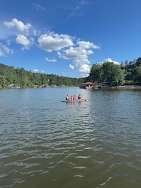 Kids had a blast on the water toys!