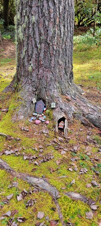 The girls loved the fairy house!