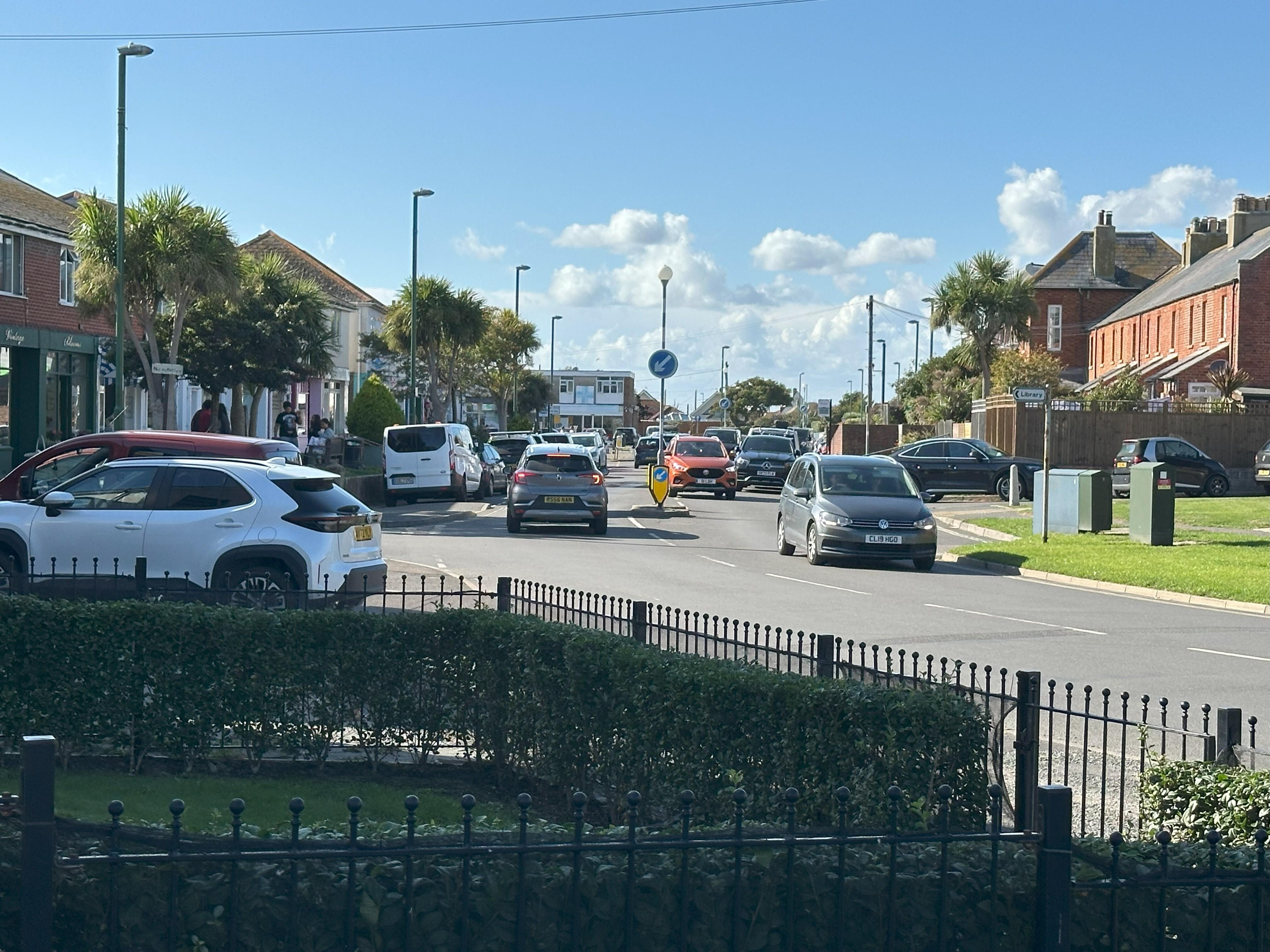 Pointing West from "Pebblestone" At East Wittering.  You can almost see the Tesco's and the grocery Co-Op just down the road on the right