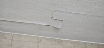 Ceiling paint and tape coming down and peeling