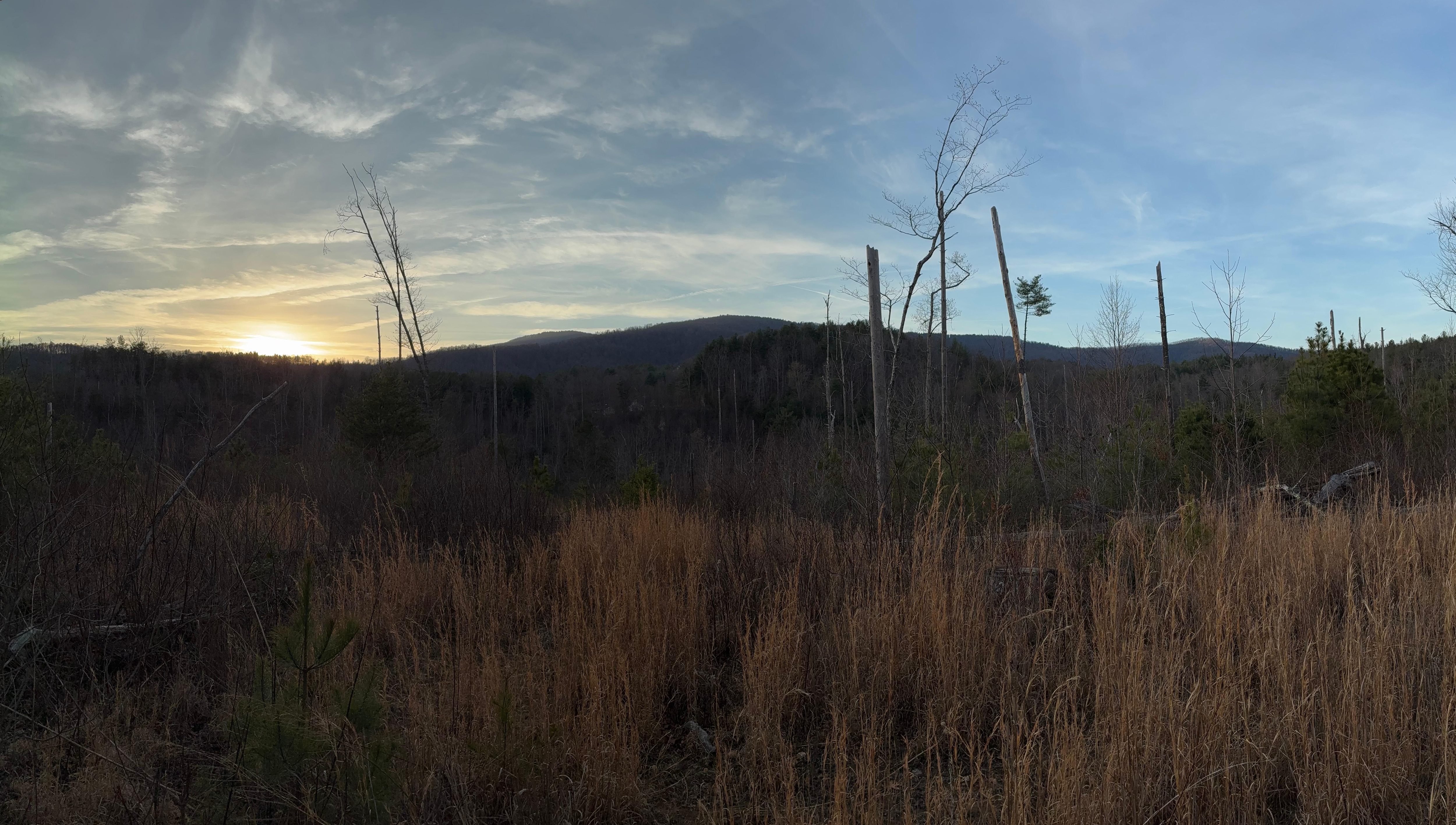 Sunset at the top of one of the trails