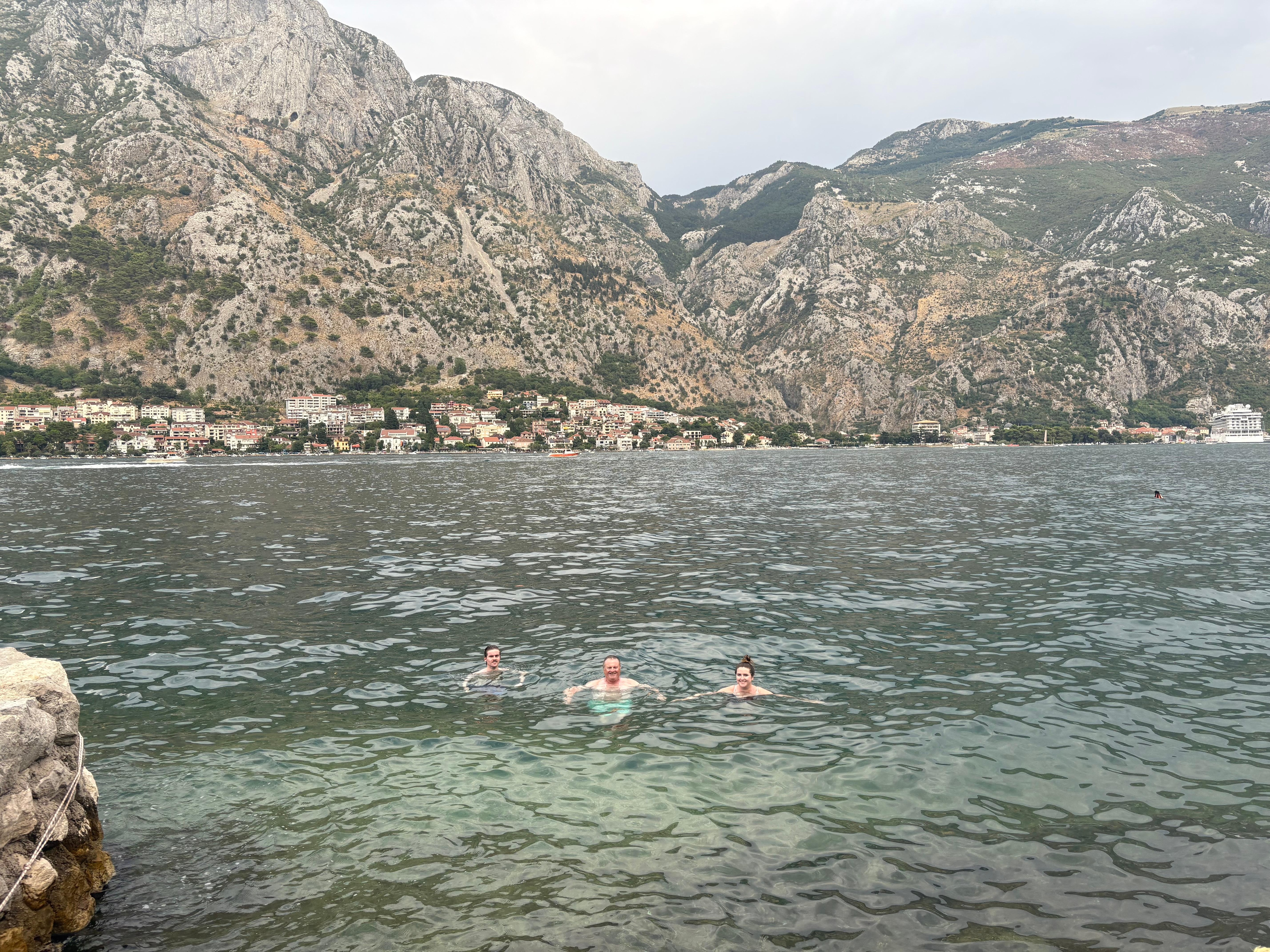 Swimming right out front