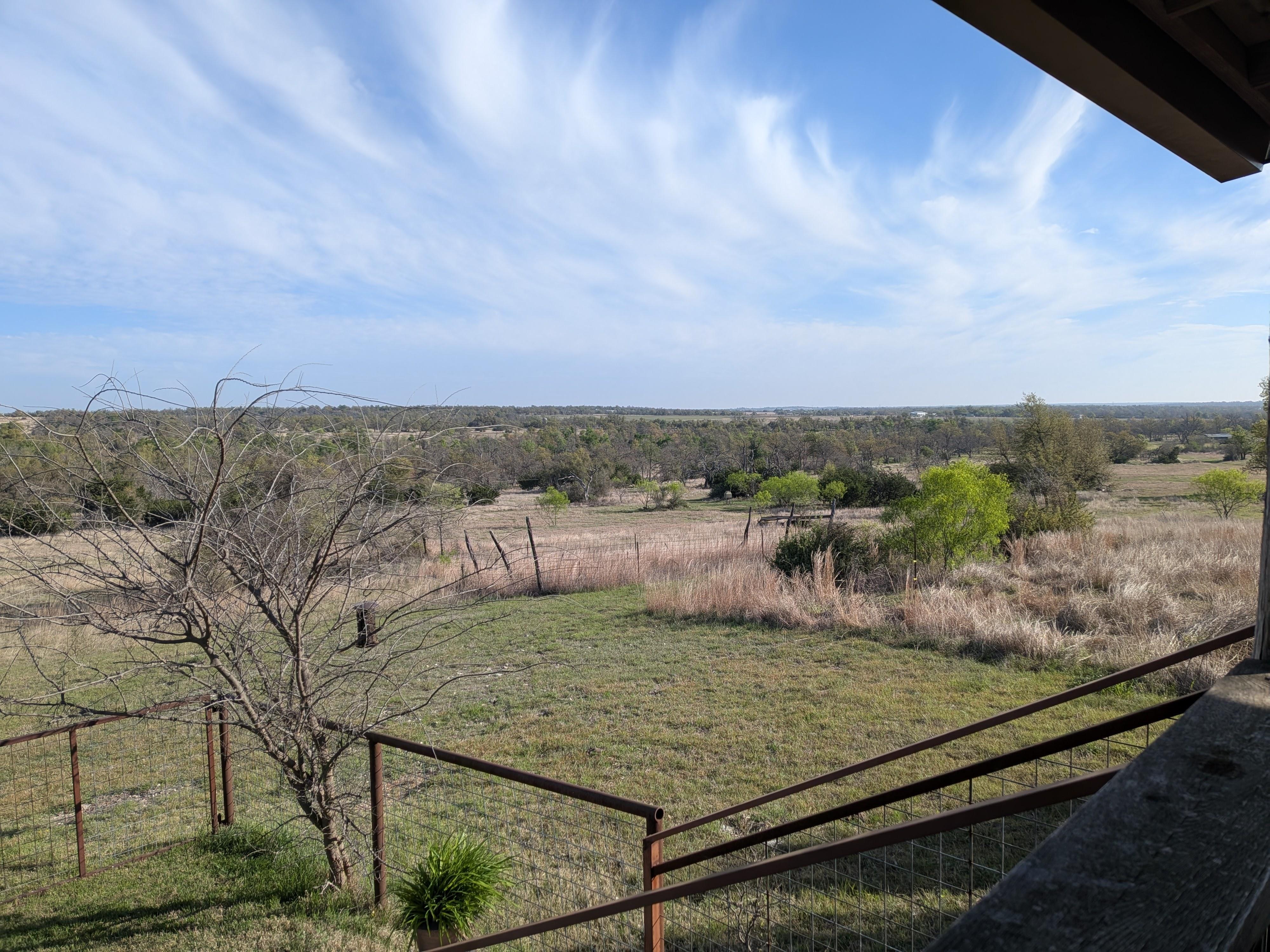 Overview of the scenery from the deck, towards the right side