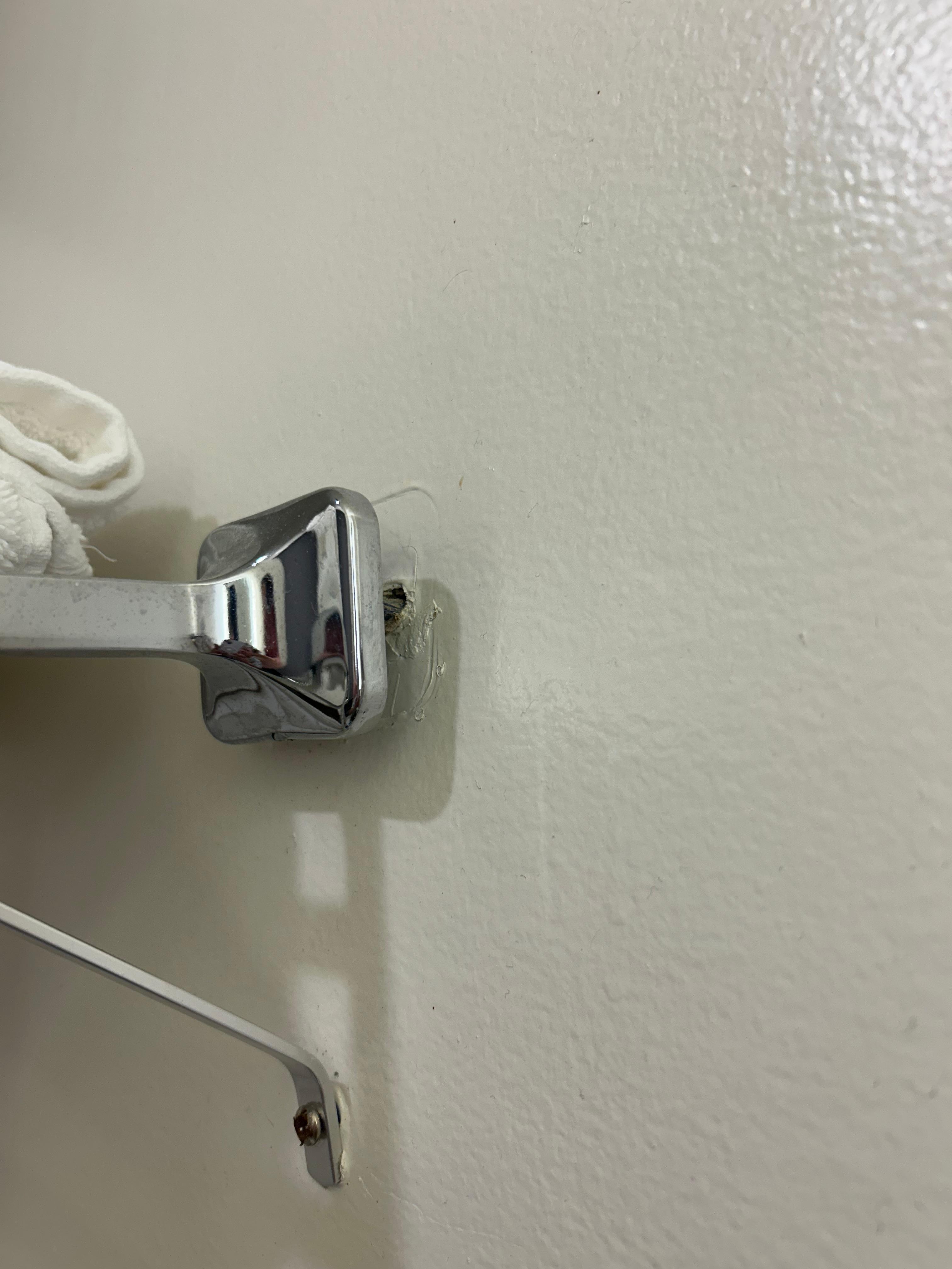 Broken towel rack