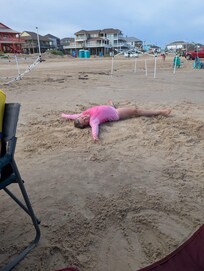 The beach in front of the house.