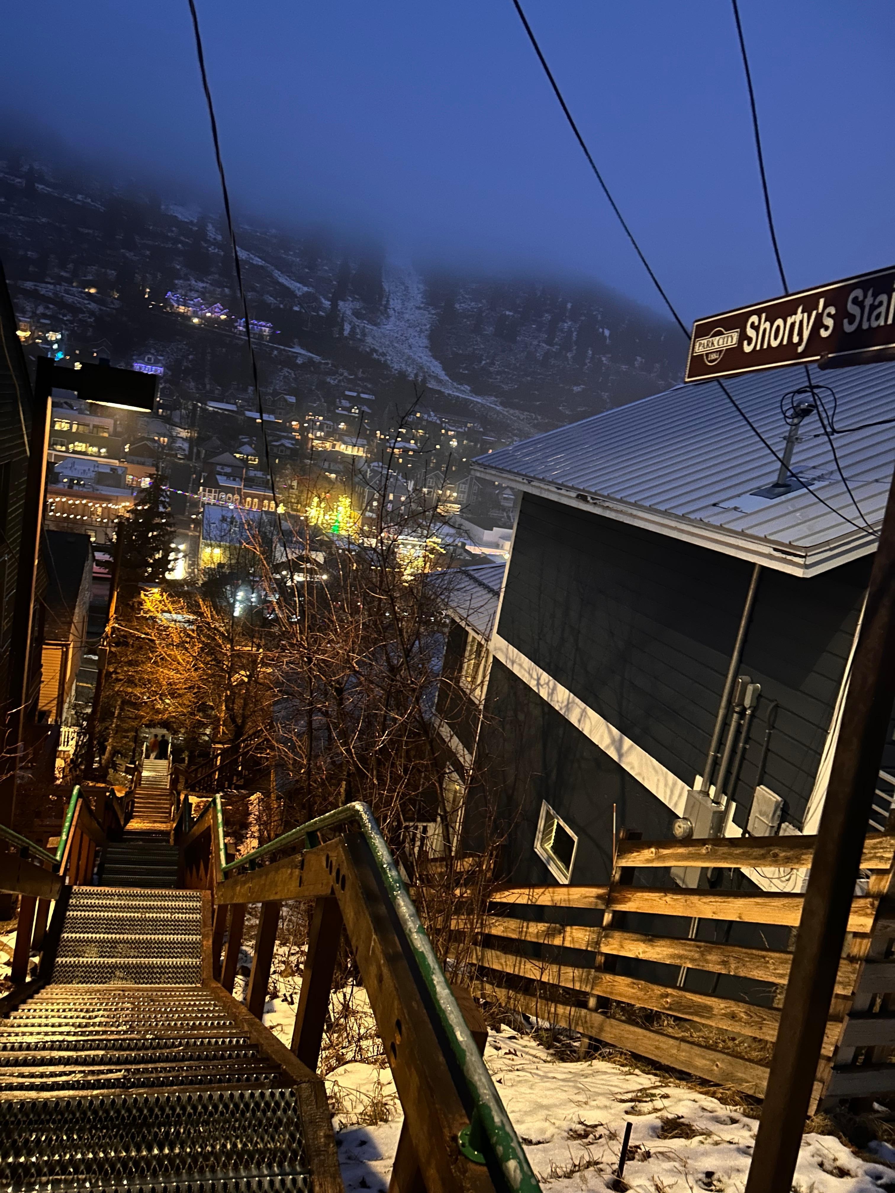 Shorty’s stairs to get to Main Street or transit center if you’re needing the local bus for transportation. 