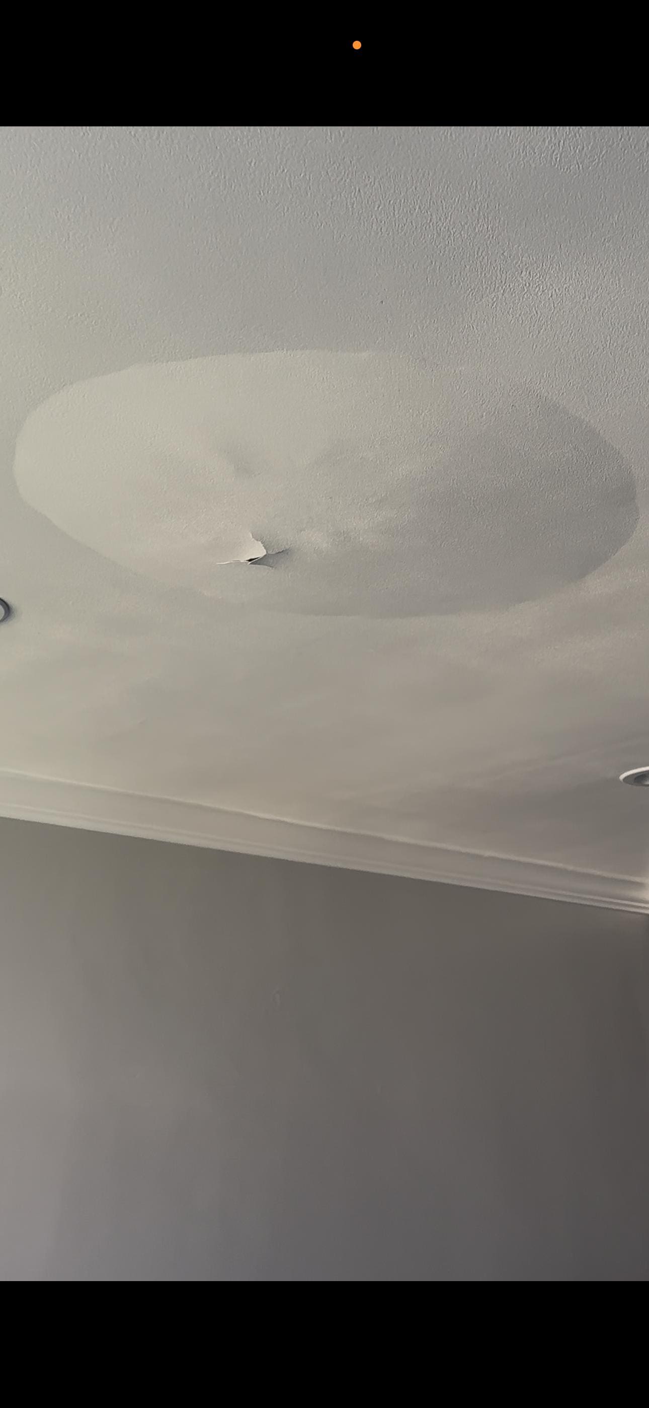 Ceiling from leaks and plumbing issues