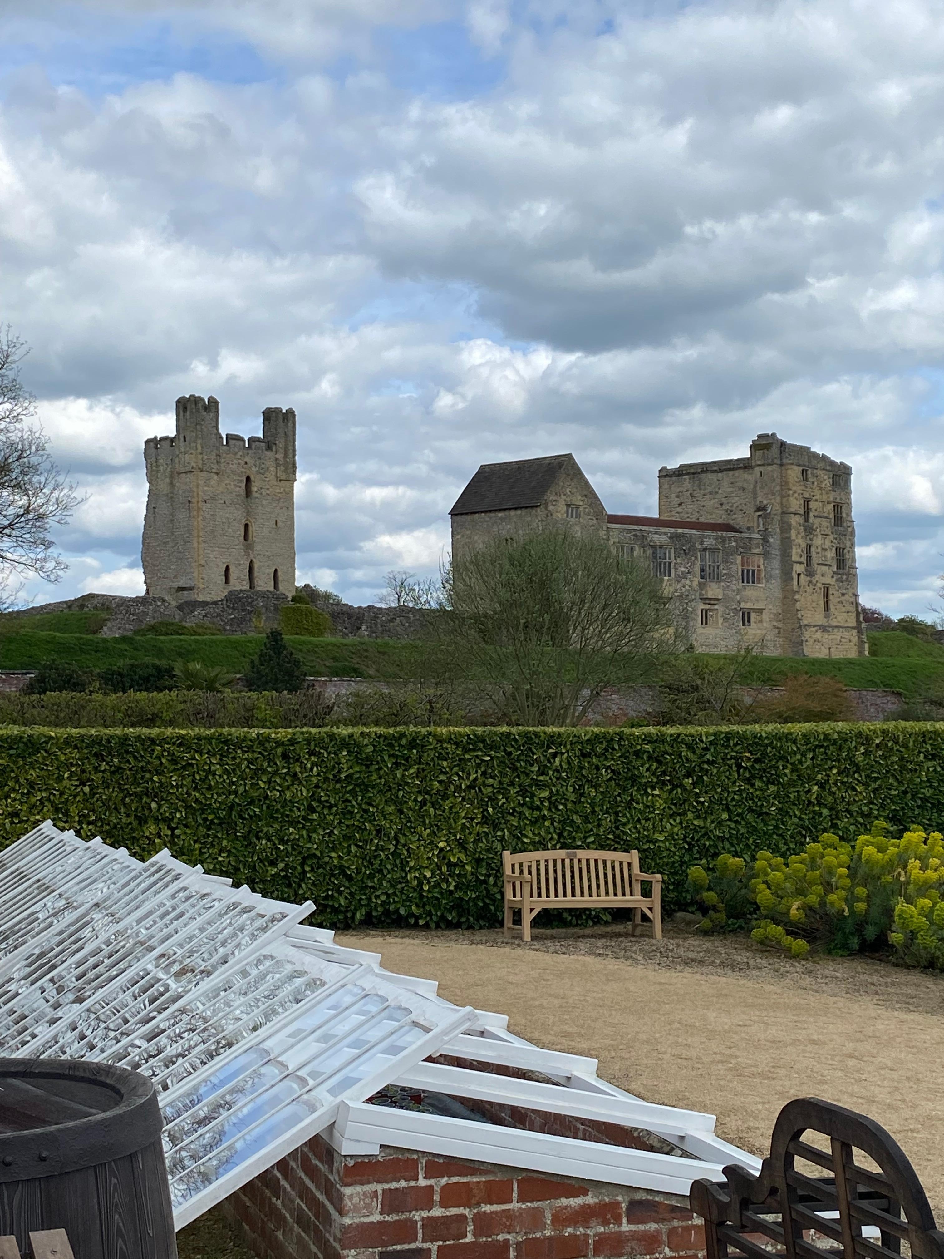 The castle next to the walled garden