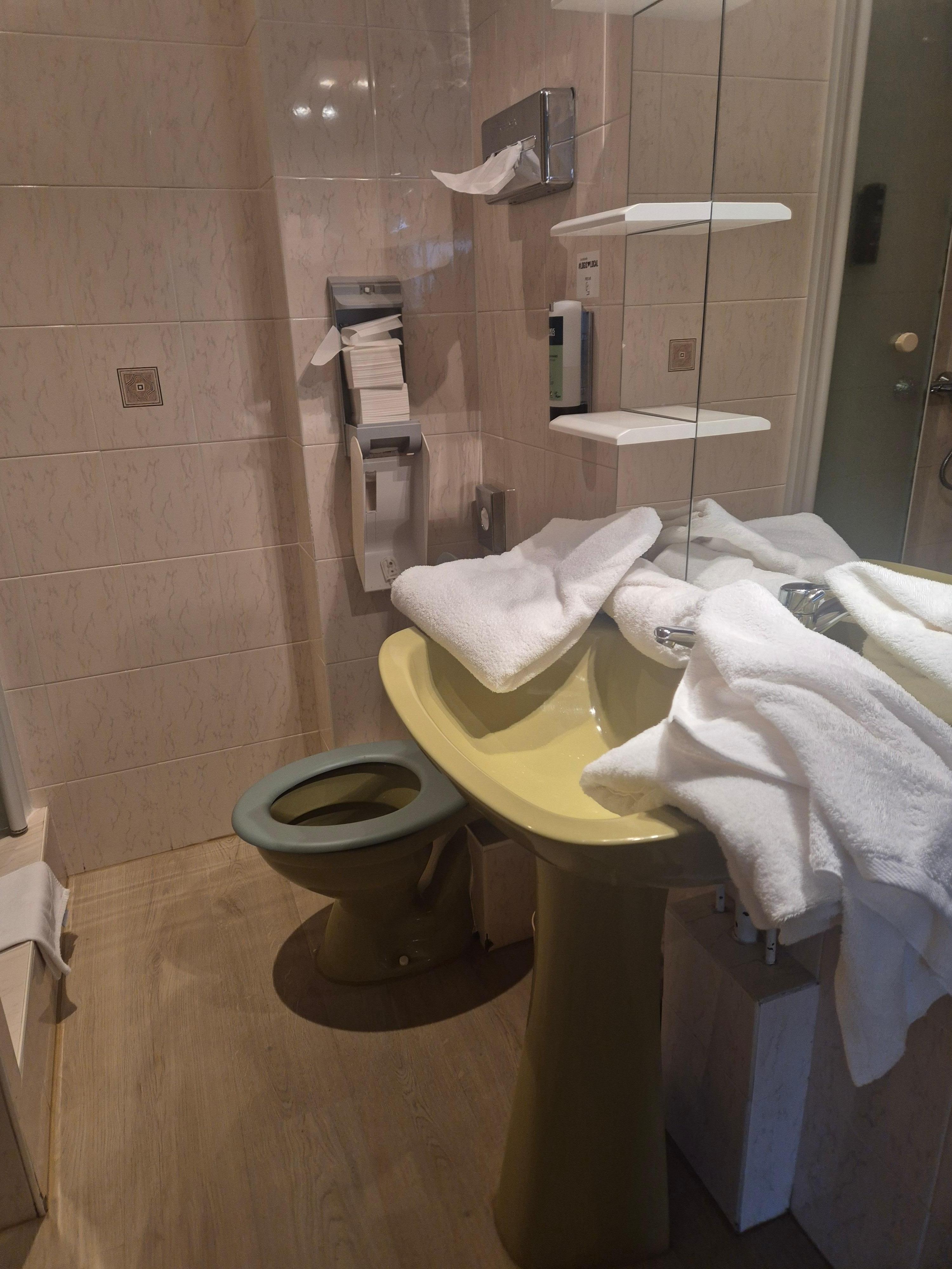 Sanitaires (serviettes c'est nous qui les avons posés là) 