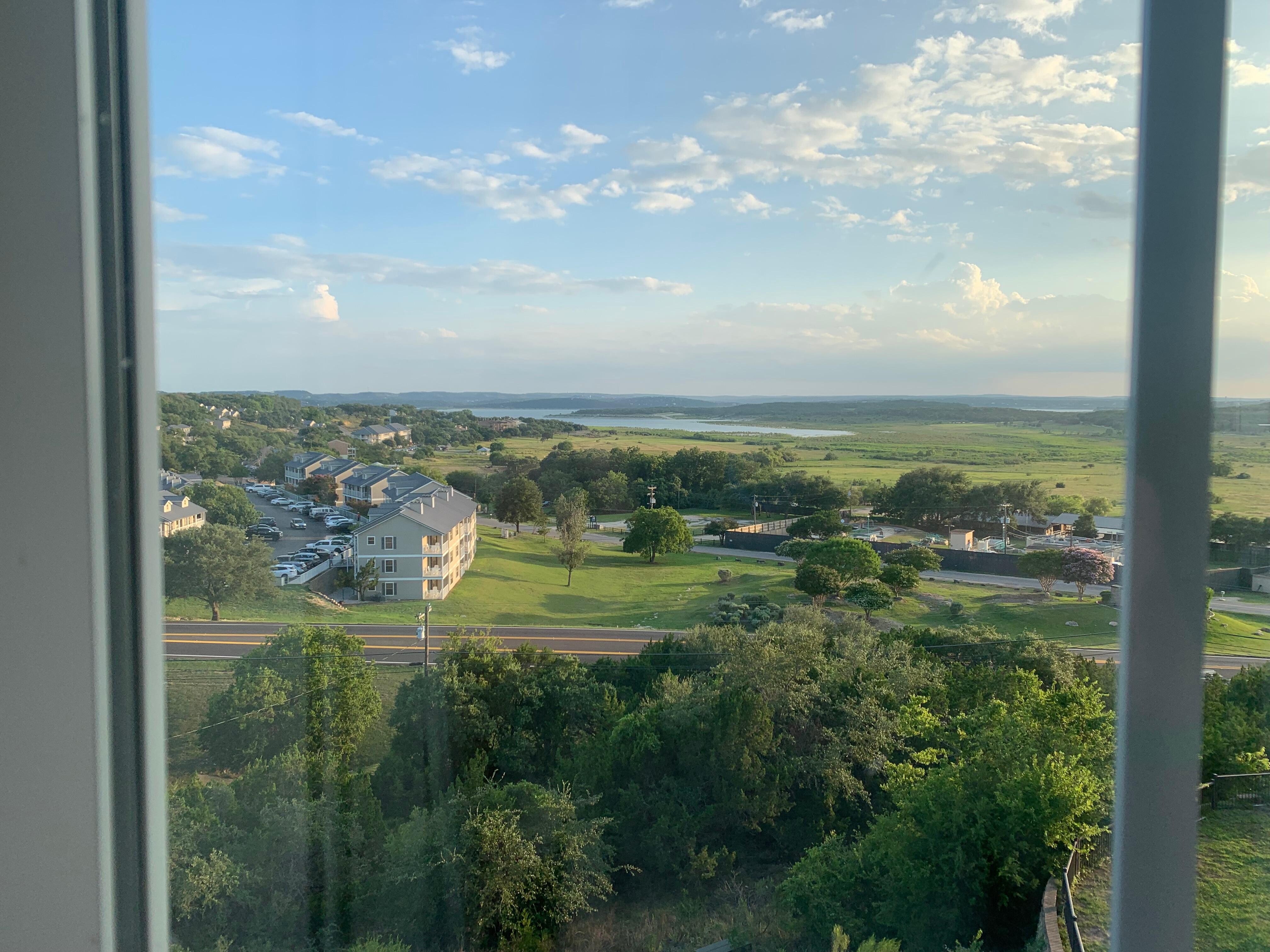 Looking out the room