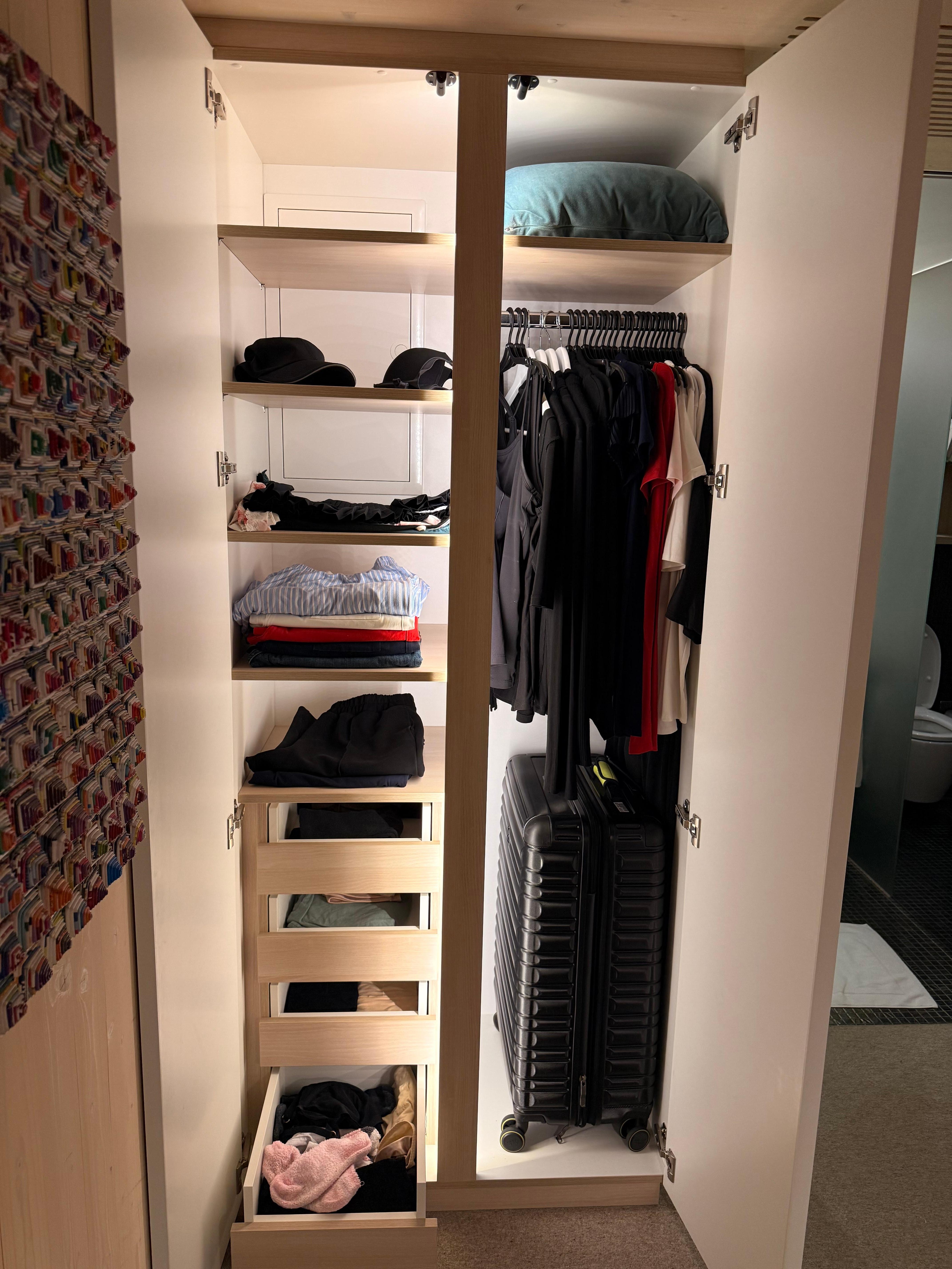 It did have 2 small closets which I appreciated. 