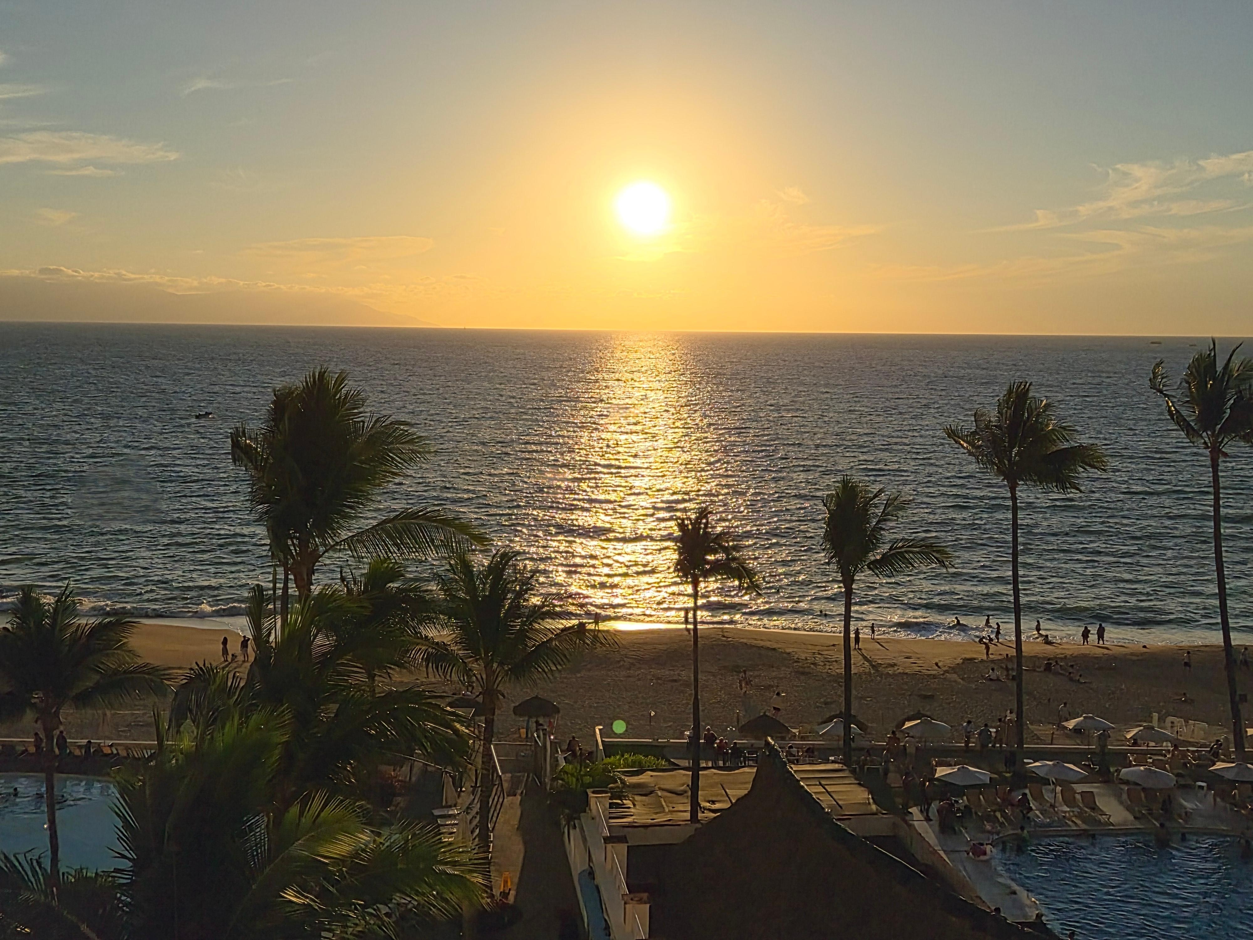 Sunset 11FEB26 as seen from the balcony on the north end of the 6th floor