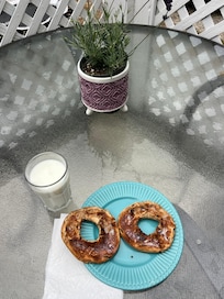 Breakfast on the patio.