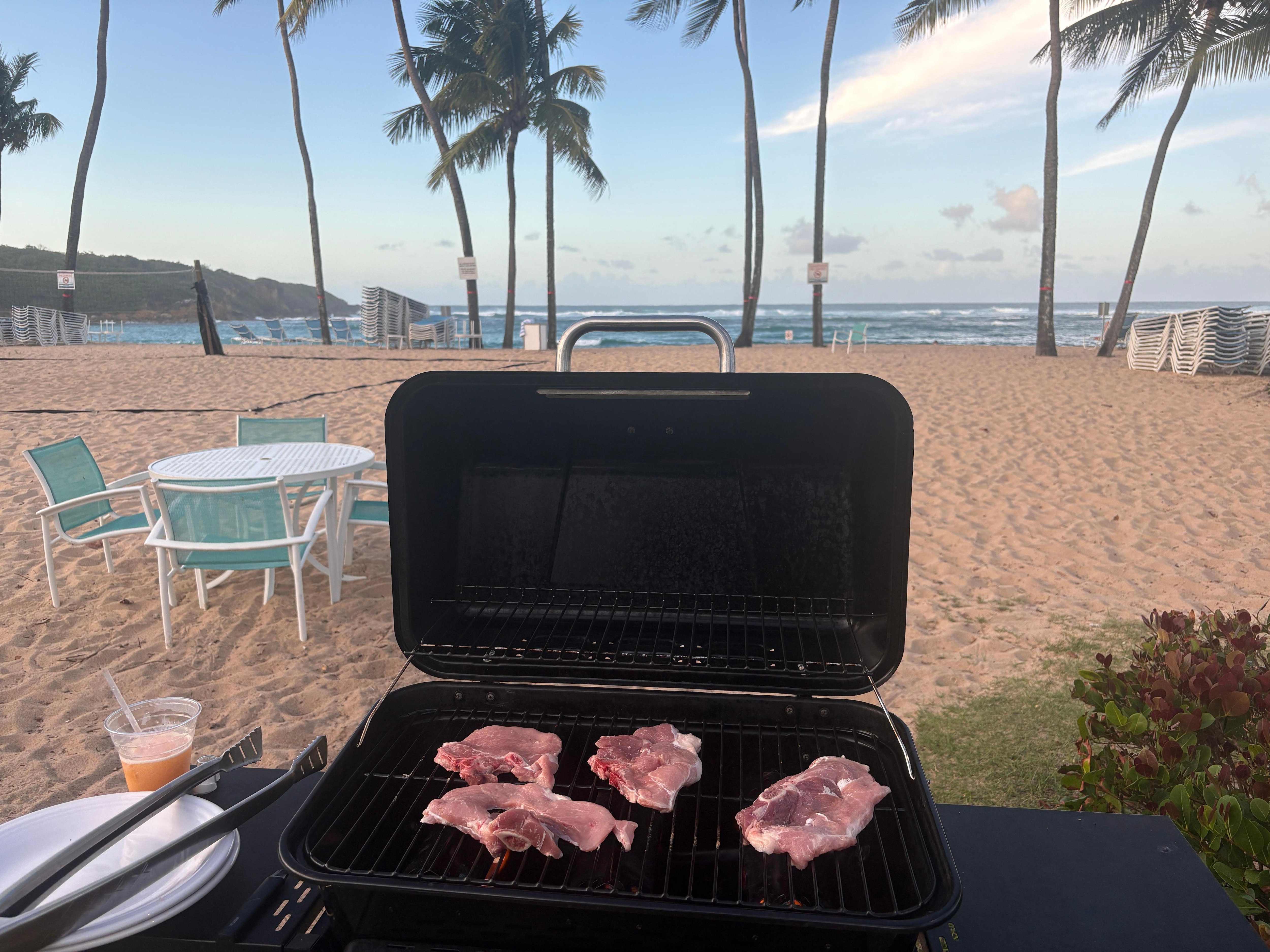 Grilling on the beach