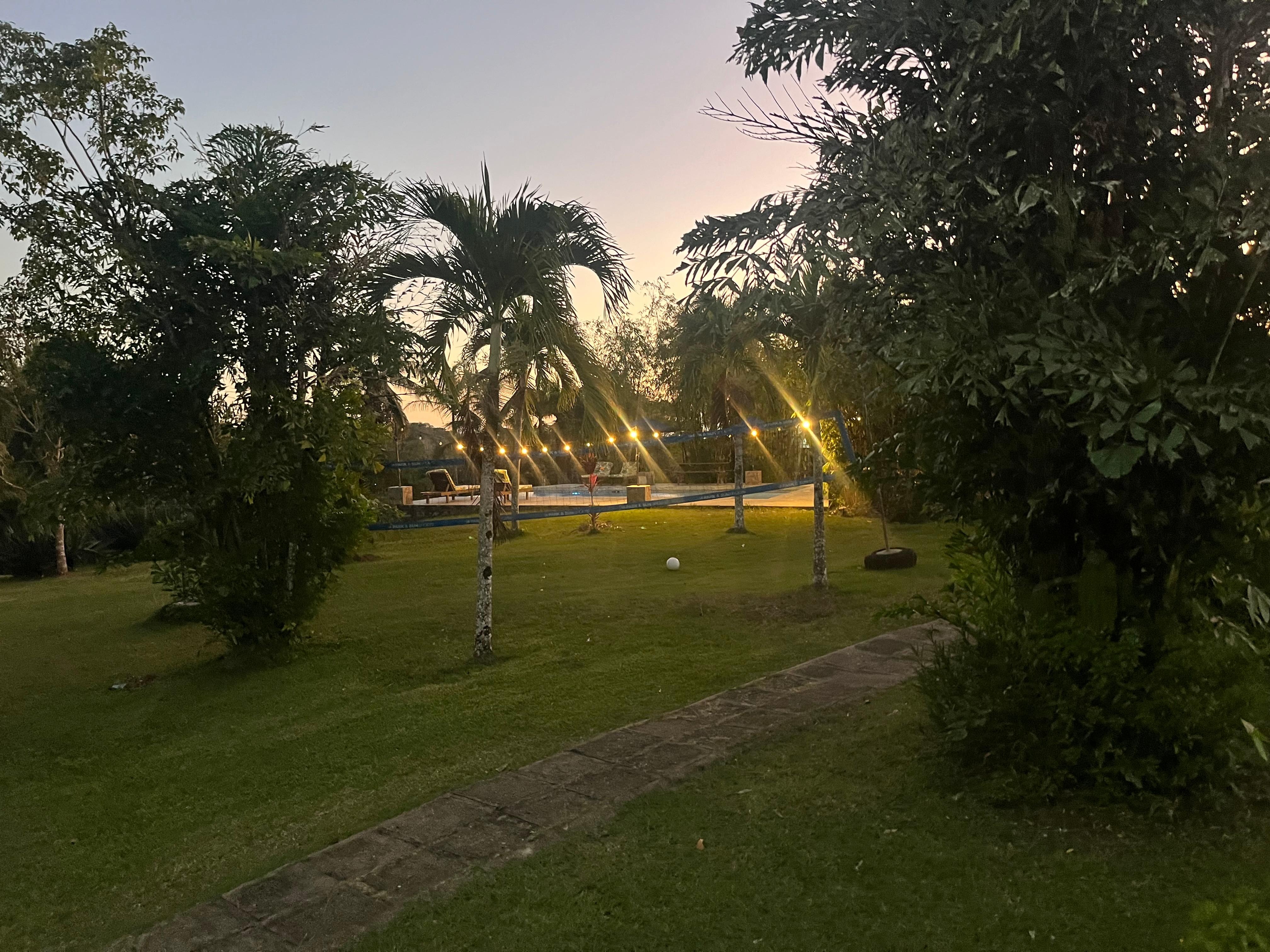 View from our porch of pool area