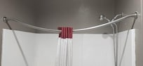 Shower curtain would not stay up. Bar would not stay up so the curtain would stop the water from going to the floor.