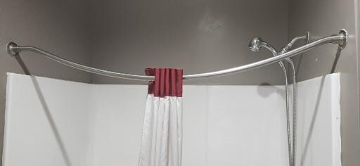 Shower curtain would not stay up. Bar would not stay up so the curtain would stop the water from going to the floor.