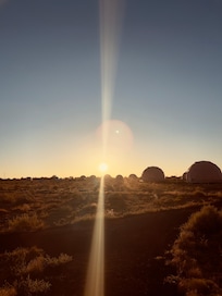 Sunset over the domes. Beautiful and peaceful.