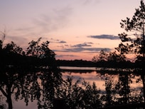 Evening view from lakeside patio