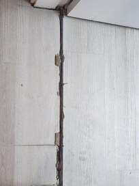 The crack between floors