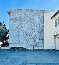 Backside of the hotel. I thought it was a mural at first.