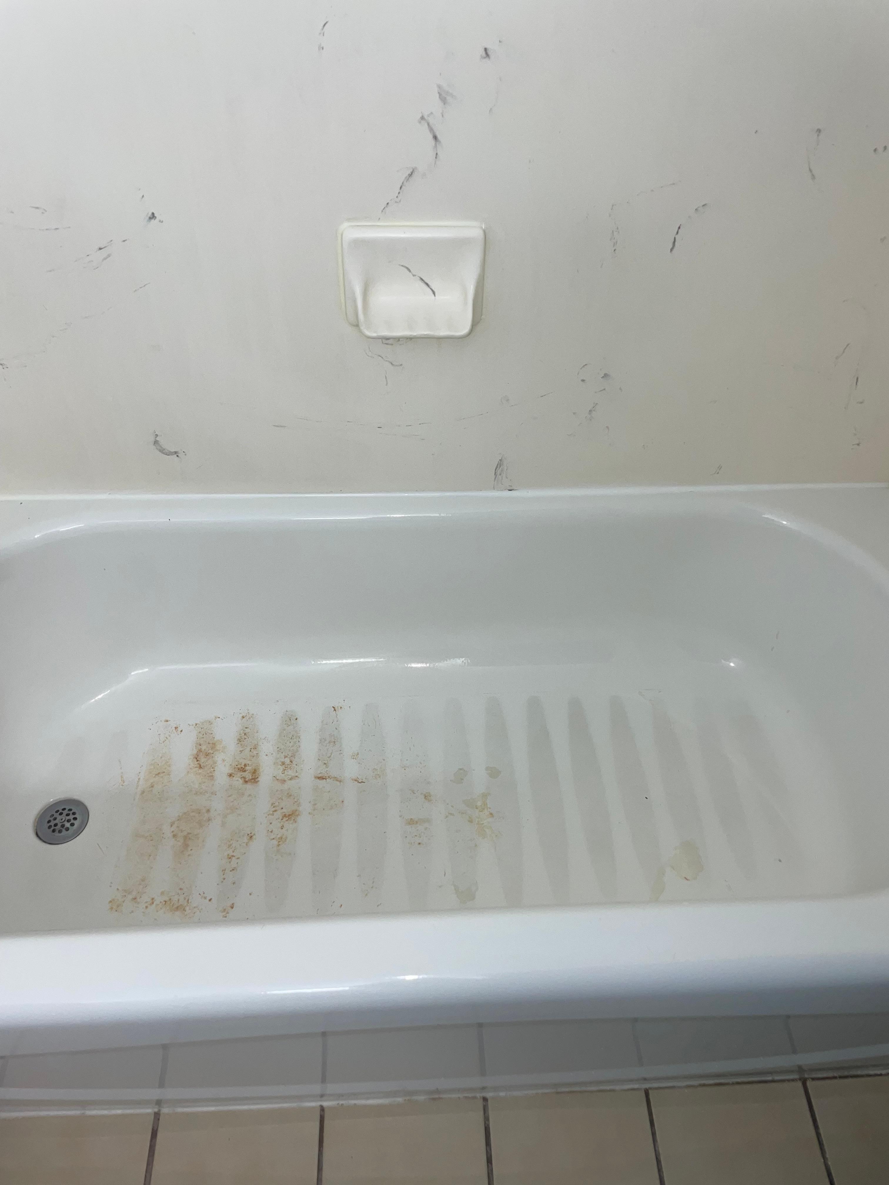 Rust/stains in the shower