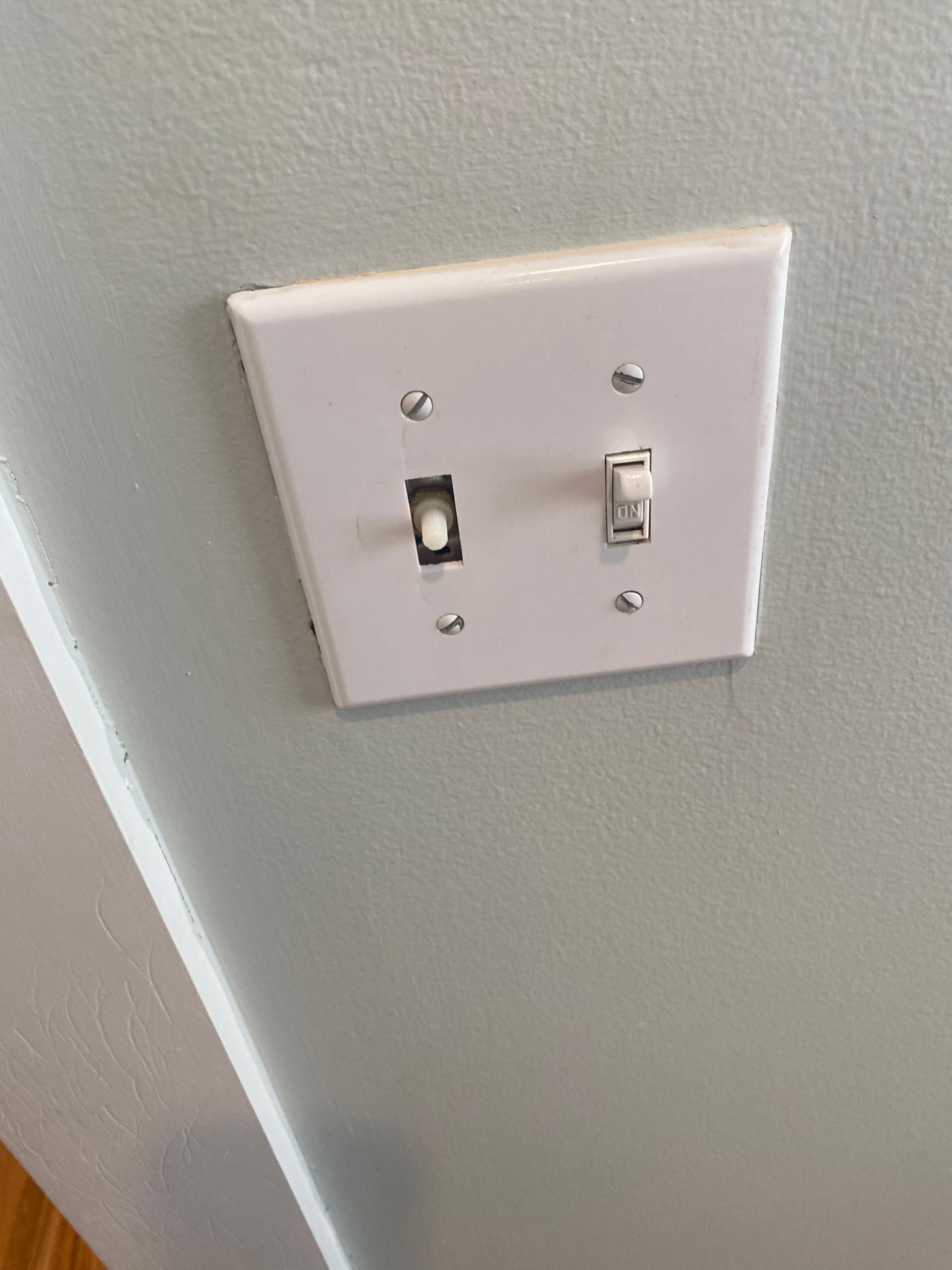 Pictures from the company. The knob has been removed, but the knob will pop back on the peg. The knob was intact when I left and only popped off when pushed in hard to use dimmer. 