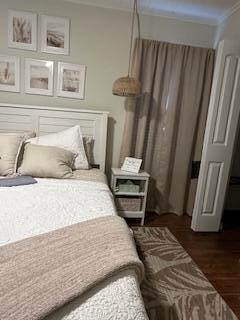 Master bedroom. Cozy throws in every room.