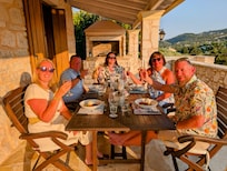 Dinner on the terrace.