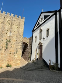 At the end of the street