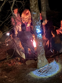 Roasting marshmallows! Owner provided chocolate and graham’s and kindle.