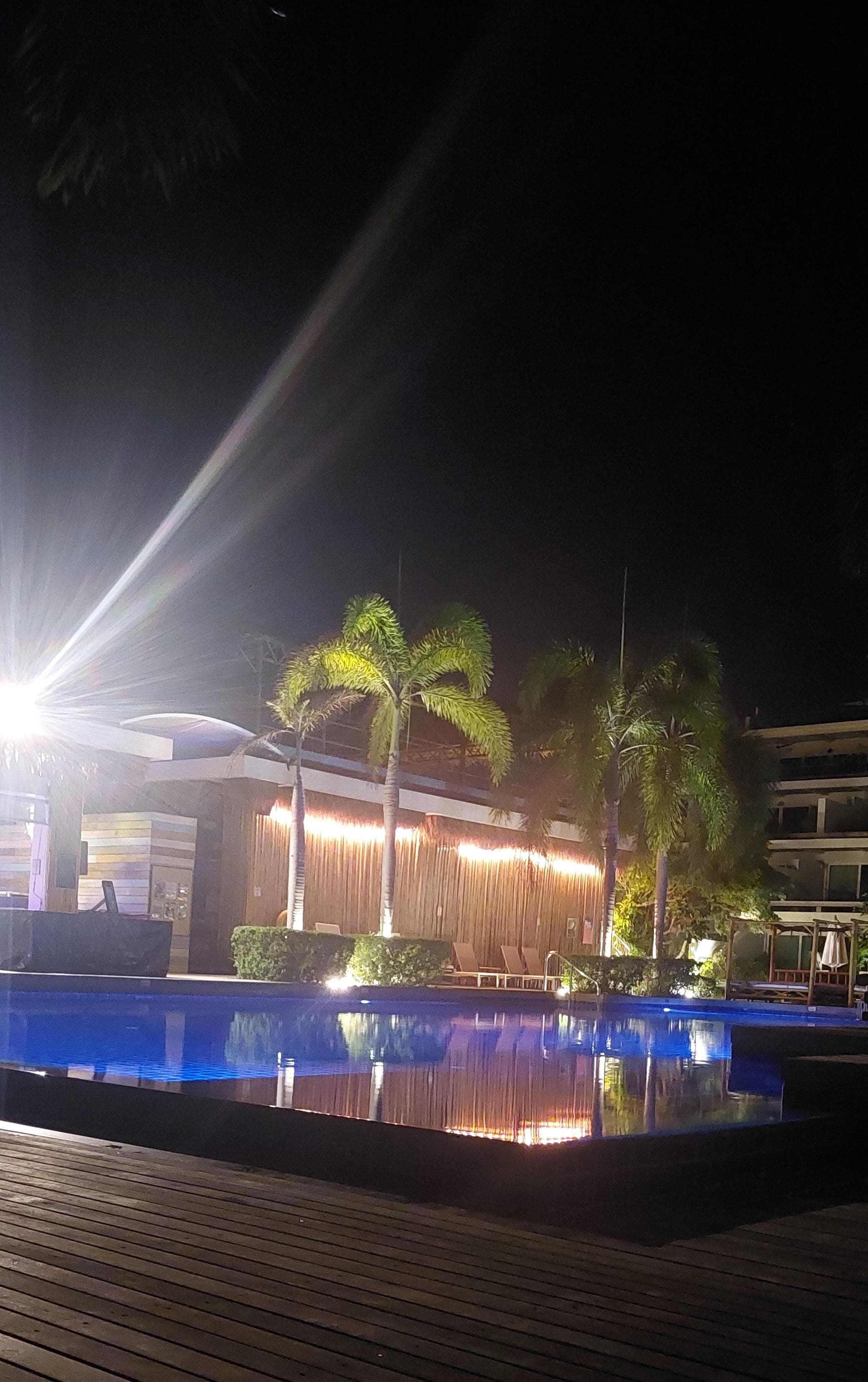 Nighttime at the Hotel Pool